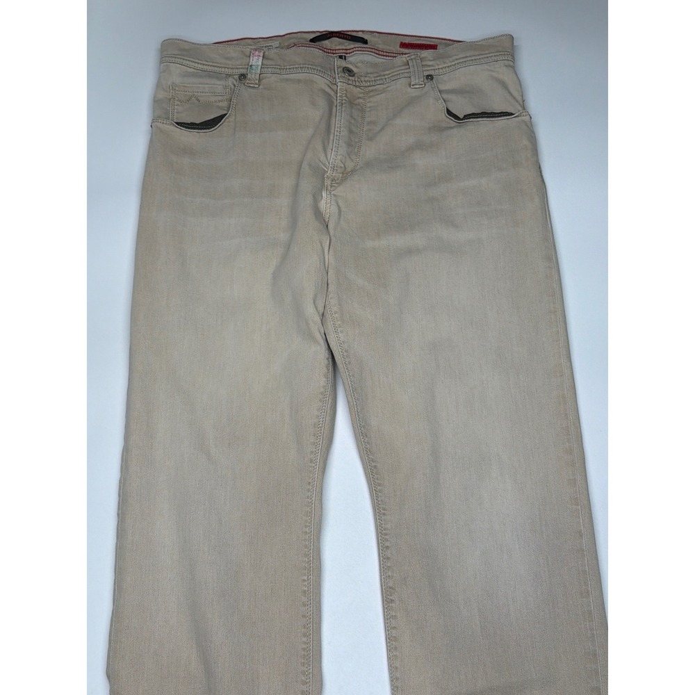 Alberto "Modern Fit" handcrafted Made in Italy Super denim Men Jeans Tan 36 x 32